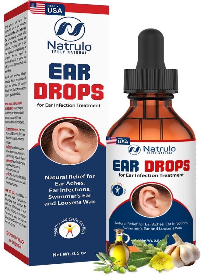 Natrulo Ear Drops for Ear Infection – Organic Ear Drops for Adult, Kids, Baby, Dog & Pets – for Ear Aches, Itchy Ears, Infections, Swimmer's Ear, & Loosen Wax – Kids Safe, Made in USA - Image 1